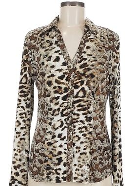 Vintage Y2K Cache Animal Print Top Size M Medium